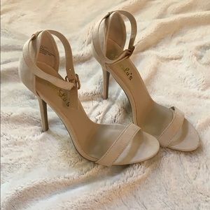 Lulu’s strappy, nude heels! NWOT